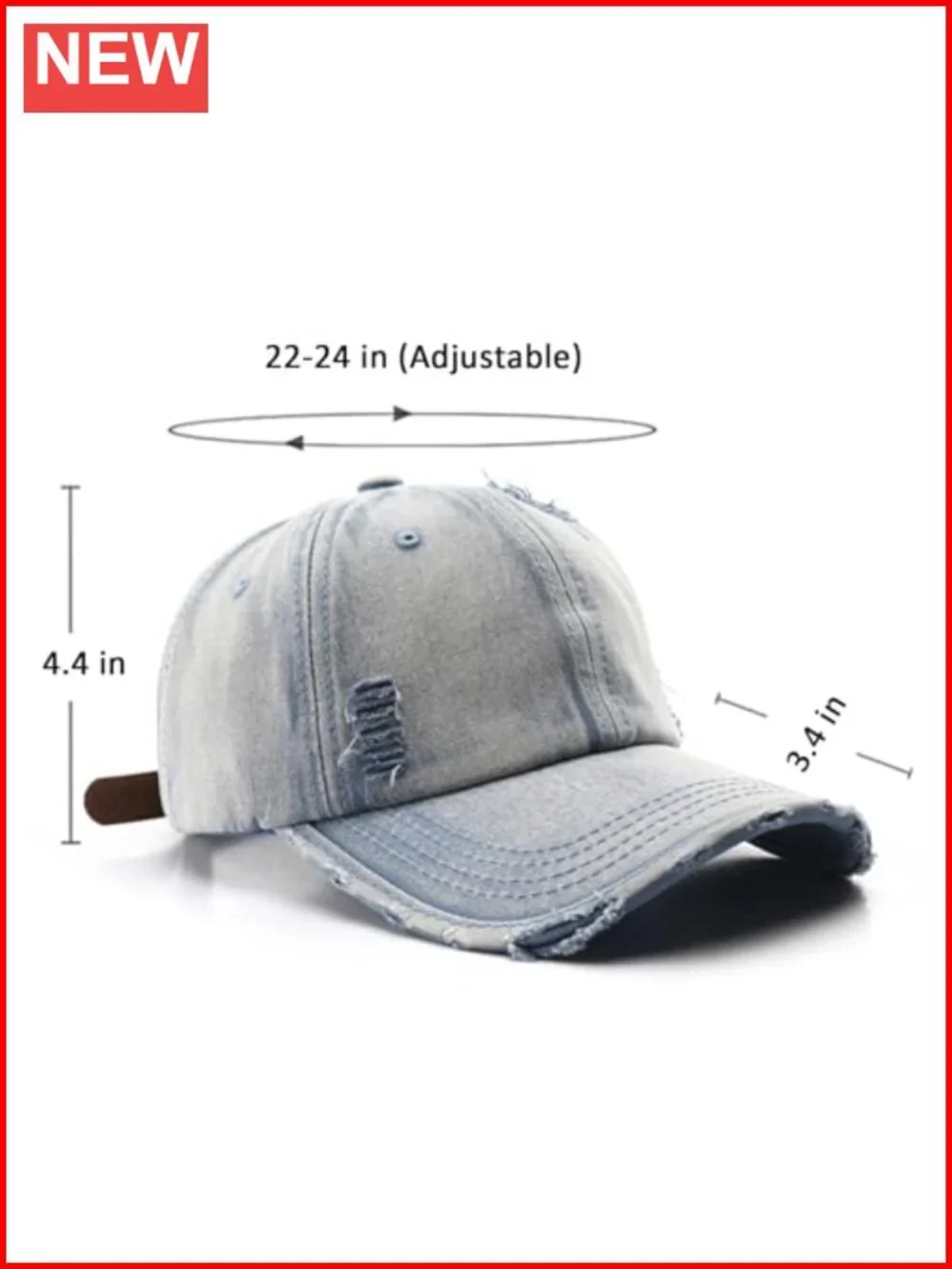 Vintage Washed Distressed Baseball Cap Unconstructed Cotton Dad Hat for Women